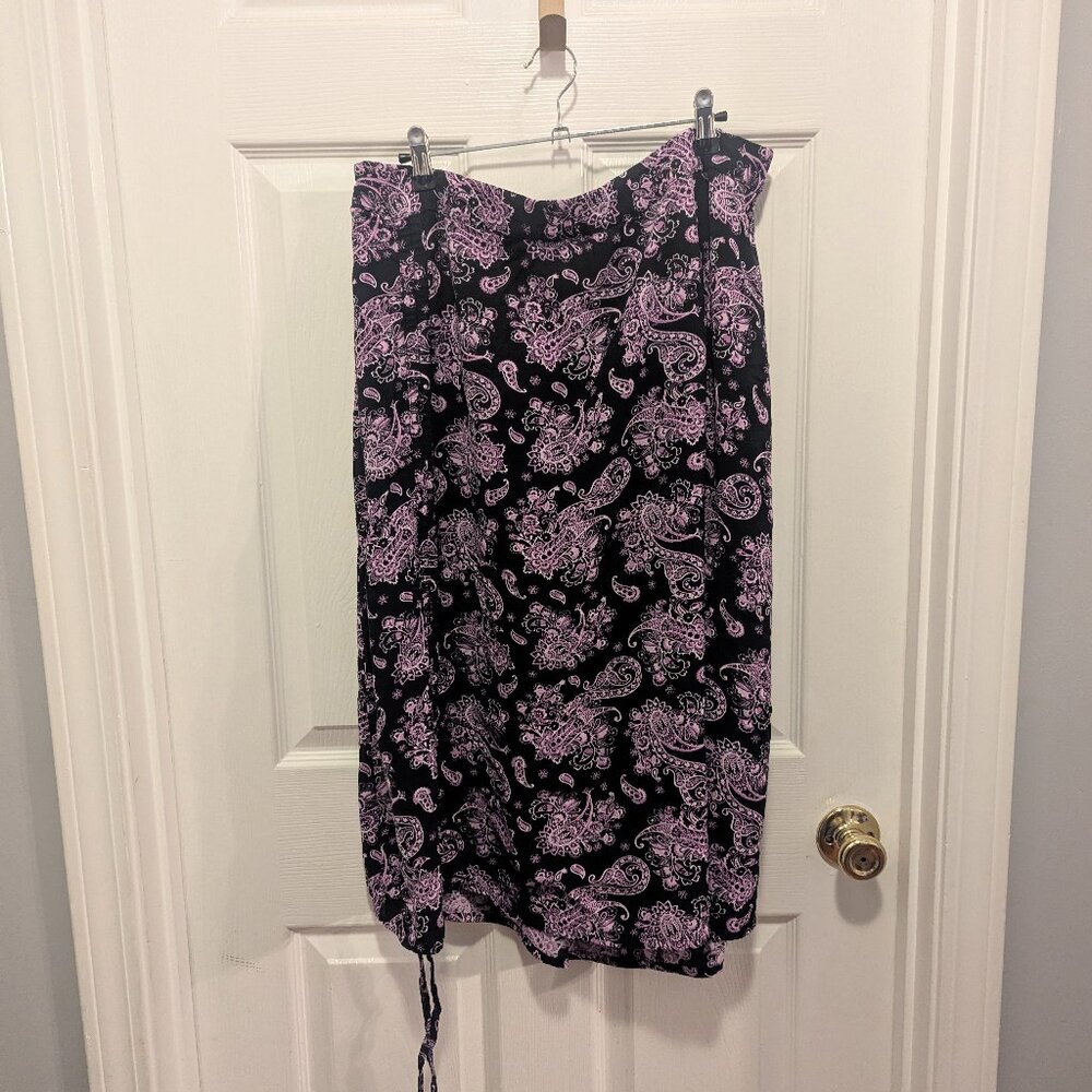 Gunit purple and black Paisley skirt - XL